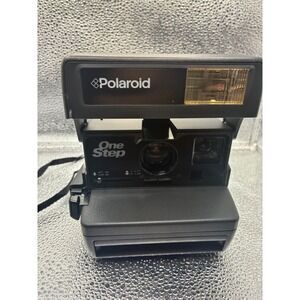 Polaroid OneStep 600 Instant Film Camera Black Vintage Retro Built-in Flash